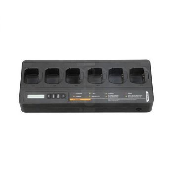 Impres Desktop charger with 6 slots for MTP3000 and MTP6000 series (UK)