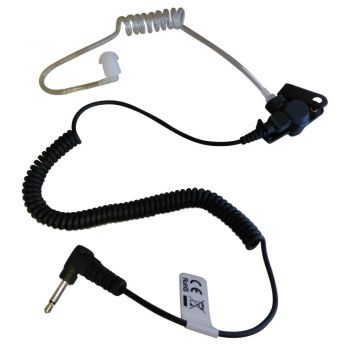 IFB radio and iPhone earpiece with kevlar transducer lead and 3.5 mm mono jack