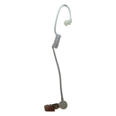 Acoustic tube earpiece & collar clip for TV Presenter & radio headsets - BG-TUBE - Showcomms