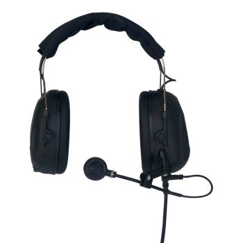 Swatcom Camera Headset for Monocular Viewfinder  - XLR5M Coiled cable
