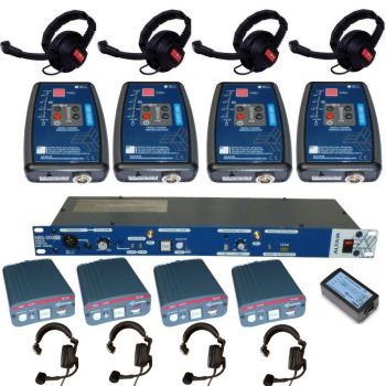 Altair Wired Altair 4 x Wired EM201 and 4 x Wireless WBP200HD Beltpack Intercom system