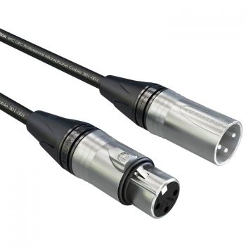 XLR Cable 10m black  with XLR3M and XLR3F connectors