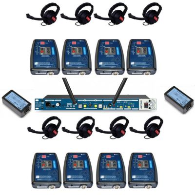 Altair HD 1.9GHz Digital Wireless Intercom with 8 wireless single channel beltpacks - ALT-8WAY-KIT - Showcomms