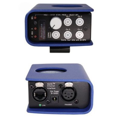 Dante 4 wire inetrcom over ethernet beltpack - B-DF4 - Showcomms