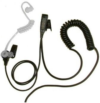 Cassidian BG THR9 1 wire earpiece and microphone with Kevlar cable
