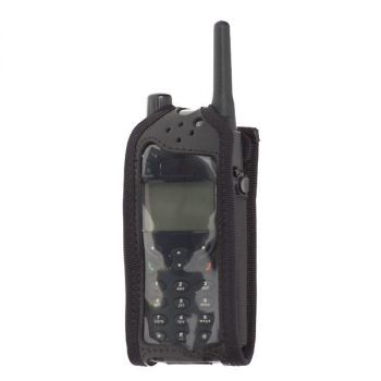 Sepura SRH3900 Klick Fast leather case bottom flap clear pvc over emergency button cut out only