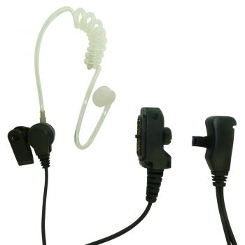 Cassidian BG THR9 1 wire earpiece and microphone with Kevlar cable