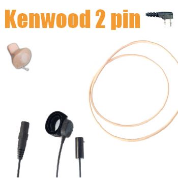 TC4 Kenwood 2pin Beige ICM40 Wireless Earpiece kit