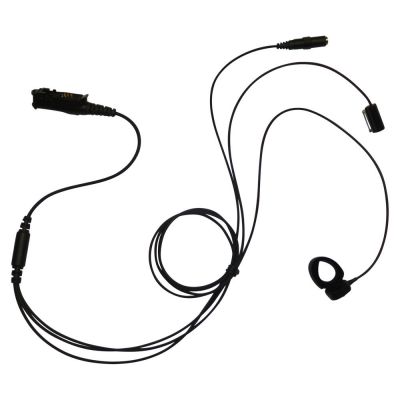 Showcomms Motorola MTP3250 3 wire Covert surveillance radio headset   - TC4-M12-JACK - Showcomms