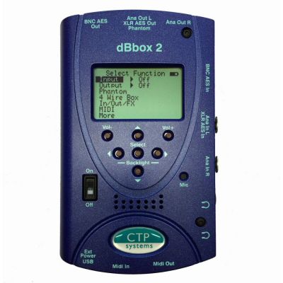 dBbox2 Pocket Sound Engineer's monitoring, metering and generator Analogue AES SPDIF - DBBOX2 - Showcomms
