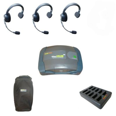 Eartec UltraLITE HD Theatre Intercom Wireless Comms System 3 Users - HUB3S - Showcomms