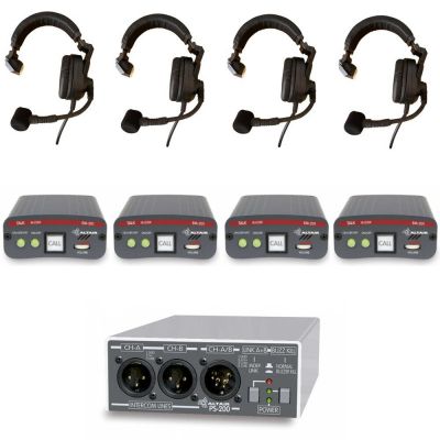 TSS2 Theatre Intercom Starter Communication System Value 4 way kit - TSS-2 - Showcomms