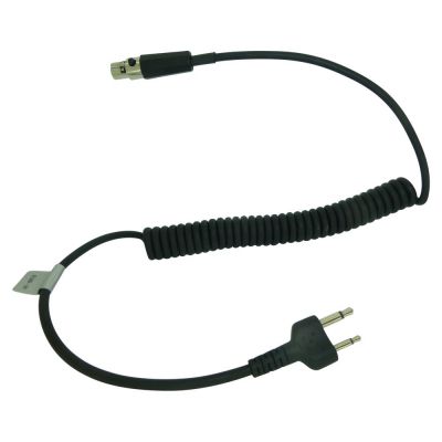 Peltor FL6U-31 Flex radio interface Lead with Icom F3 and F4 2 pin - FL6U-31 - Showcomms