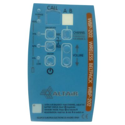 Altair 76101 WBP202 adhesive Front Fascia Panel with graphics - ALT-76101 - Showcomms