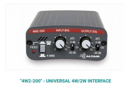Altair 5009 2 wire to 4 wire interface 4W2-200 - ALT-4W2 - Showcomms