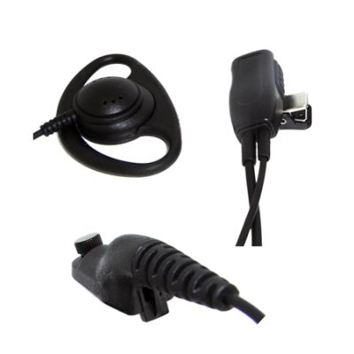 Value Hytera PT580 F5 D shell 1 Wire Headset speaker and mic - MSD-1W-H4-AS - Showcomms