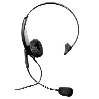 Single sided lightweight headset with Motorola 2 pin radio connector - LWHS-DP1400 - Showcomms