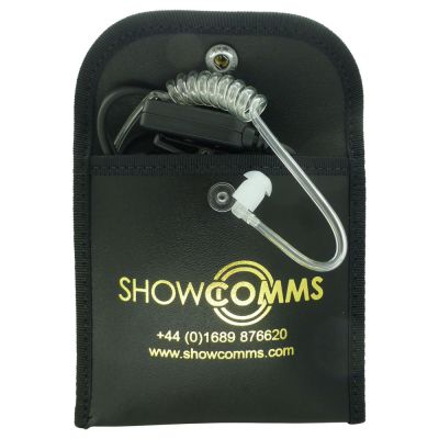 EarPiece aand 1 wire headset Protective case made from High quality genuine leather - HS-Pouch - Showcomms